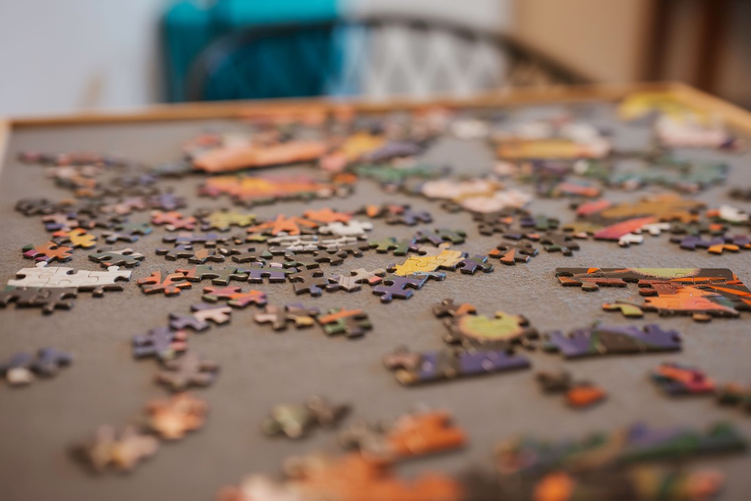 calming puzzle pieces in lighthouse counseling office